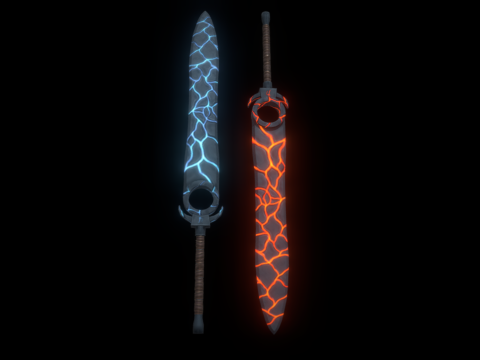 Fantasy Swords Ice and Fire