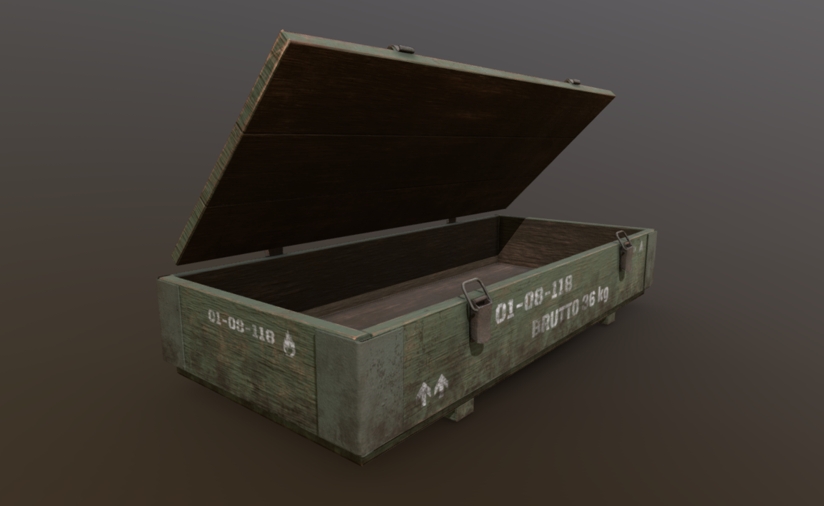 Low-poly army box