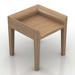 Seat low back chair 3d model