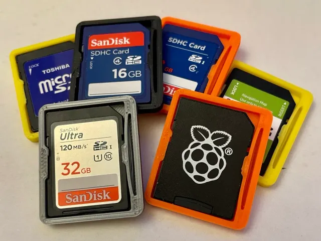 Simple SD card case/protector (remix/OpenSCAD) 