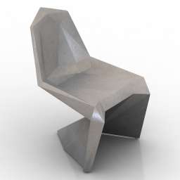 Chair Lo Res carbon matt 3d model