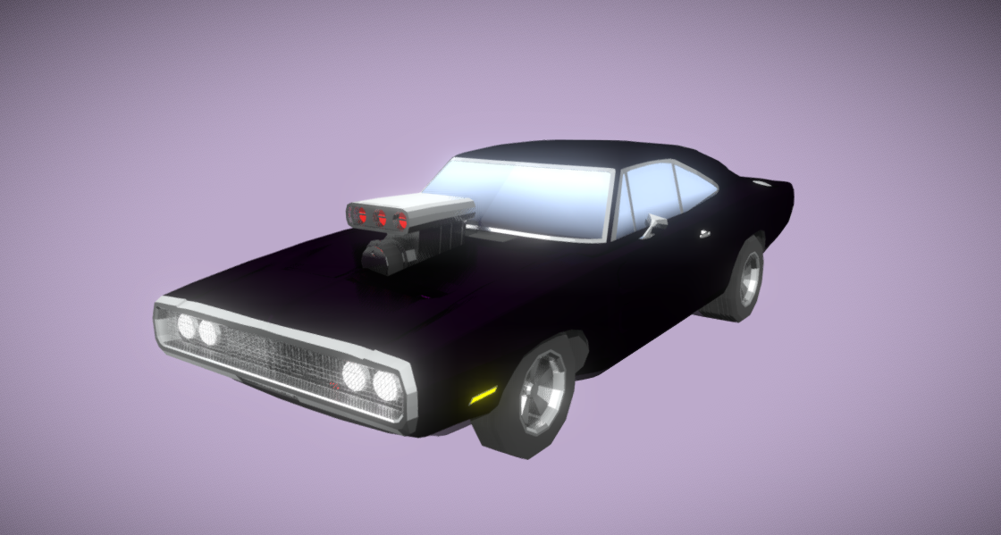 Dodge Charger RT Low Poly