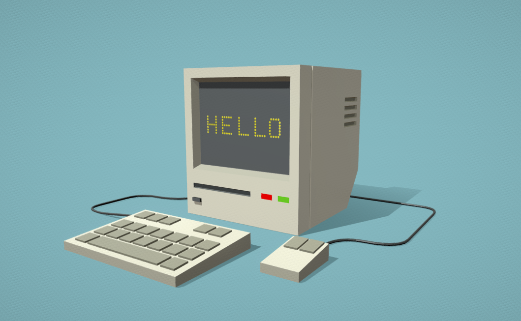 Low Poly Computer with Devices