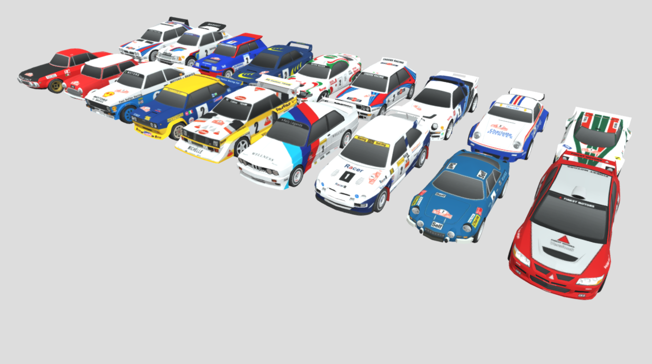 Low Poly Rally Cars Pack