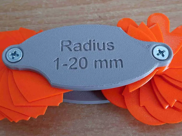 Radius gauge 1-20 mm