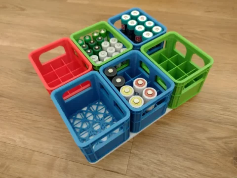 Customizable & stackable beer crate for all types of batteries
