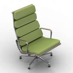 Armchair Eames Soft Pad Chair HERMAN MILLER 3d model