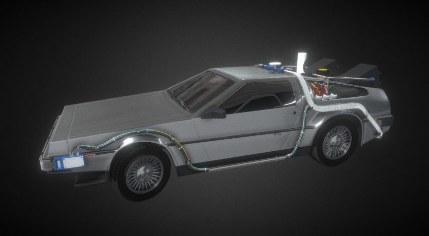 Delorean (highpoly) - DownloadFree3D.com