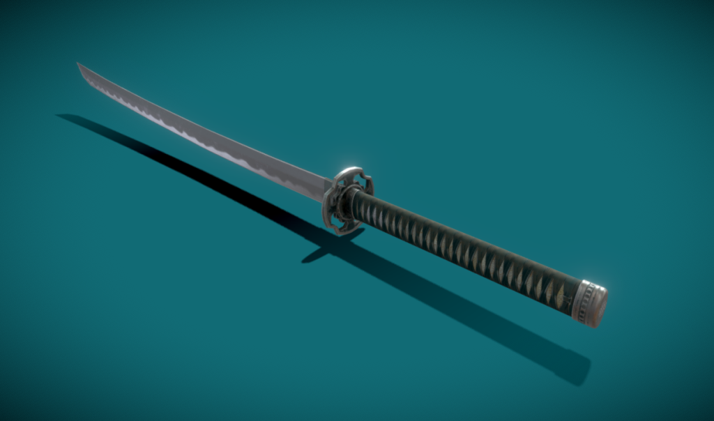 Old Katana - Low Poly Weapon - Downloadfree3d.com