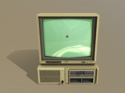 Old Retro Computer Asset - IBM 1981 Style