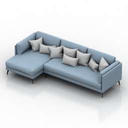 Sofa Milton Big 3d model