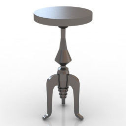Table Kare Design - Side Table Barcco Alu 3d model