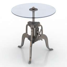 Table Kare Design Side Table Industrial Alu 3d model