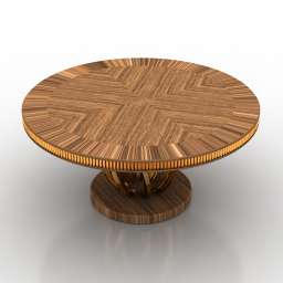 Table Round WD 3d model