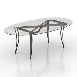 Tom Faulkner Liberty Oval Dining Table 3d model