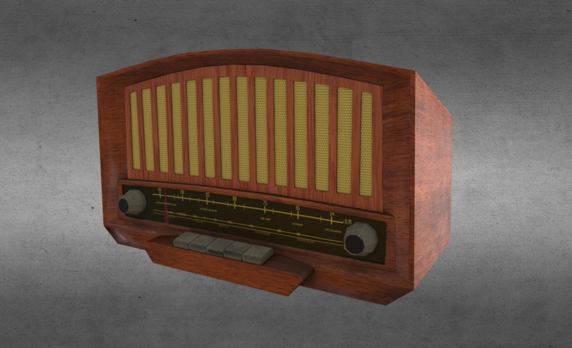 70s Wooden Radio