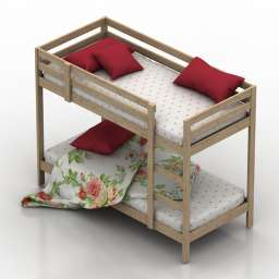 Bed IKEA Midal 3d model