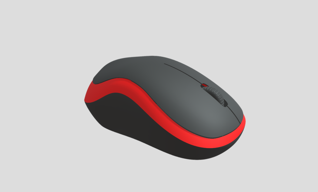 Mouse body and wheel 3D printable
