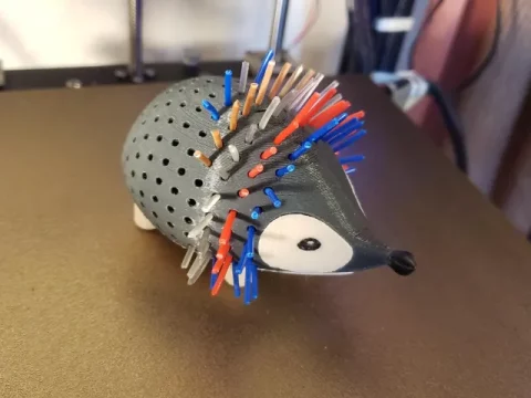 Small Multicolored Hedgehog for single color printer