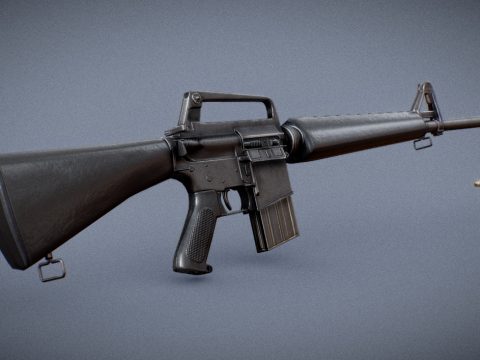 M16a1 Game Ready (14k tris) Historically Accurate