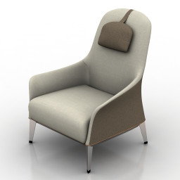 Armchair Normal Wing Chair Giorgetti 3d model