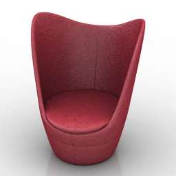 Dixi high back chair 3d model