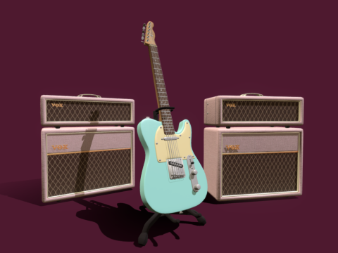Fender Telecaster & Vox Amp