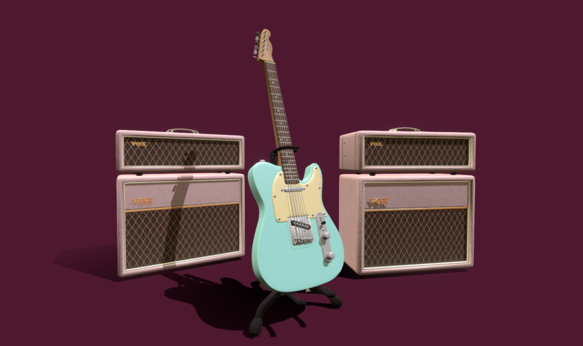 Fender Telecaster & Vox Amp