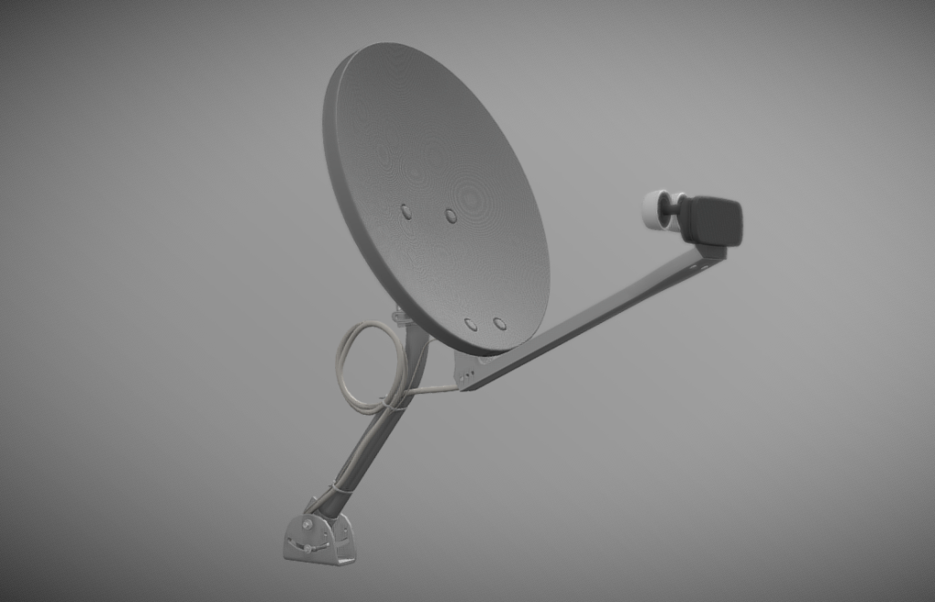 Home TV Satellite Dish - DownloadFree3D.com