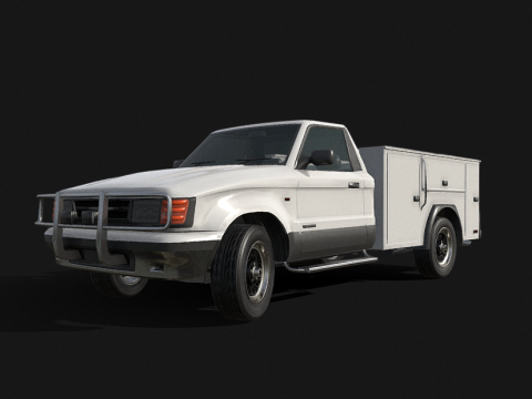 Lightbody Utility Truck '90 - Low poly model