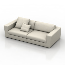 Sofa ASAMI White 3d model