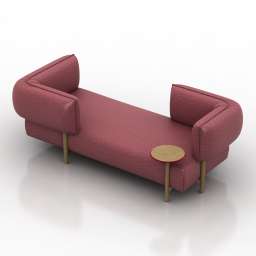 Sofa by Patricia Urquiola Moroso 3d model
