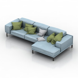 Sofa pillows 3d model