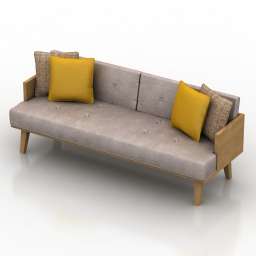 Sofa retro 3d model