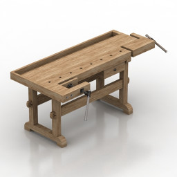 carpenter workbench table 3d model