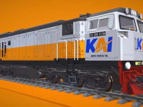 CC 206 (GE-CM20EMP locomotive) - PT. KAI