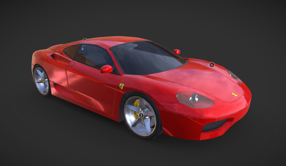 Ferrari 360 Modena - Low Poly