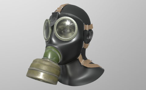 GM38 Gas mask - DownloadFree3D.com