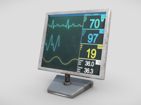 Monitor with heart rate