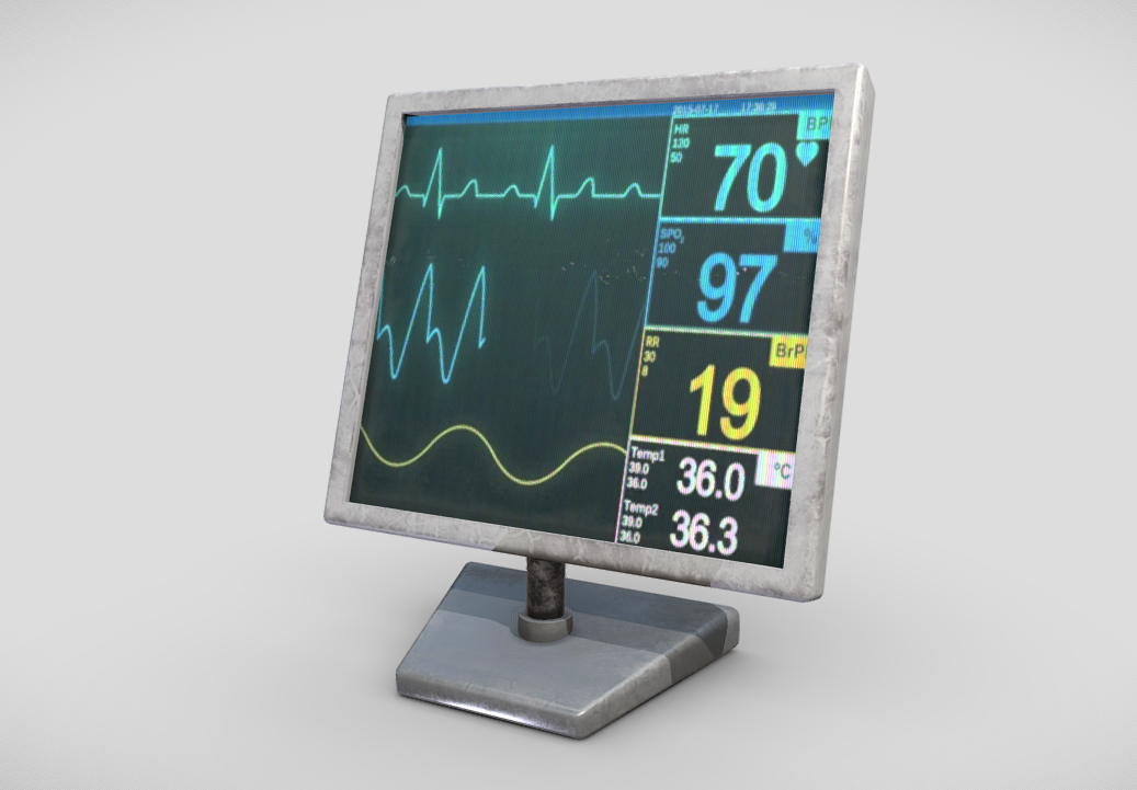 Monitor with heart rate