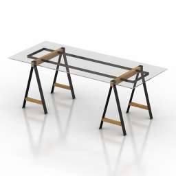 Table GRASS TRESTLE TABLE PEDERSEN & LENNARD 3d model