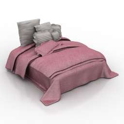 Bed clothes 3d model