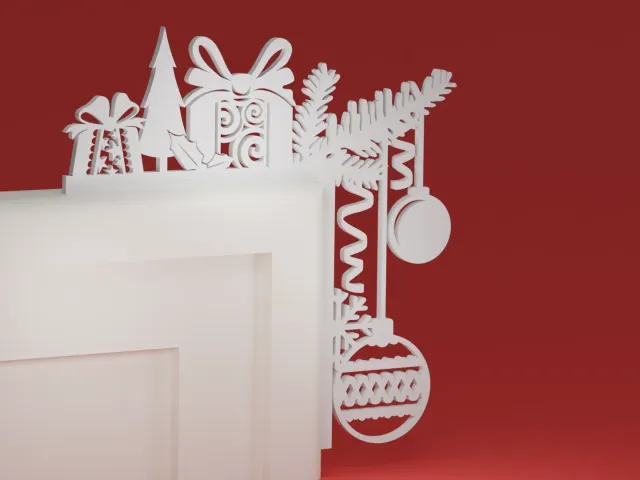 Christmas Door Trim Corner 61 - Gifts (Christmas ornament) 