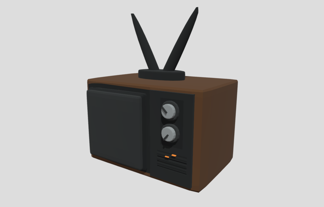 Low Poly Old TV
