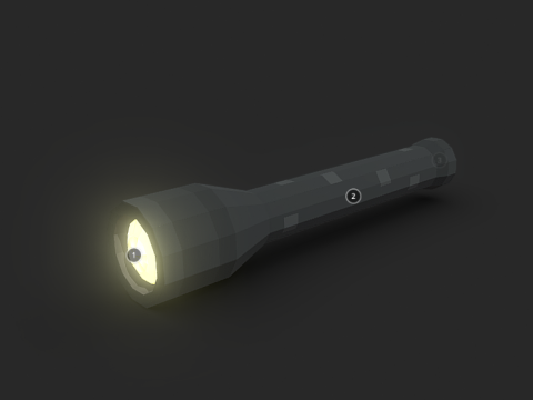 Low poly flashlight