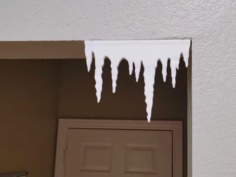 Magnetic (or stick on) Icicle decoration for doors or windows