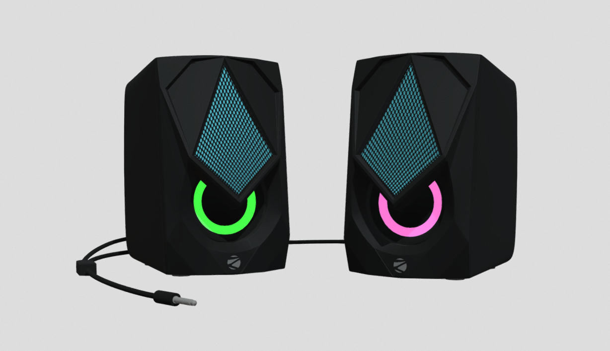 RGB Computer modern speakers 3D model