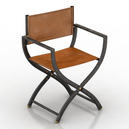 1970S FRENCH DIRECTOR'S CHAIR 3d model