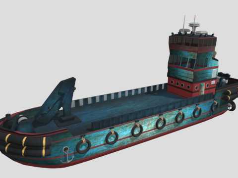 Tug& Cargo Ship without containers