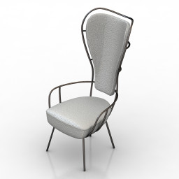 Chair Pelle&Ossa OPINION CIATTI 3d model